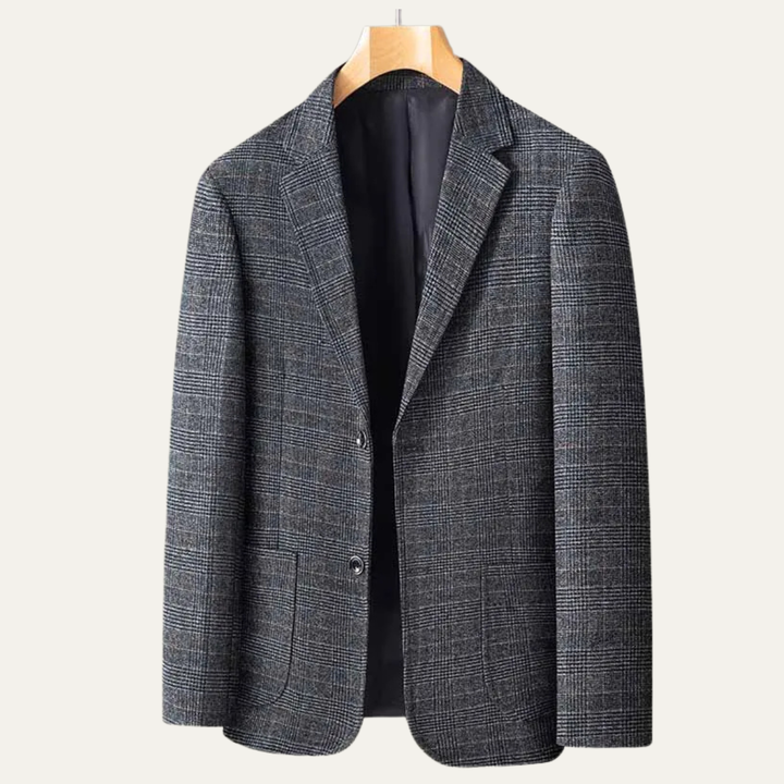 The Nuremberg Men’s Elegant Tweed Style Smart Check Blazer
