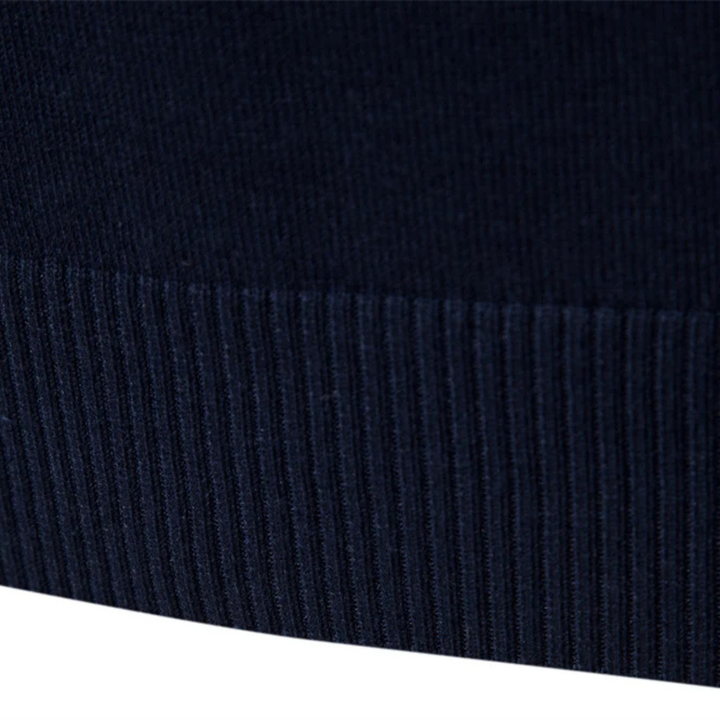 The Terracina Men’s Patchwork Zip Mock Neck Sweater