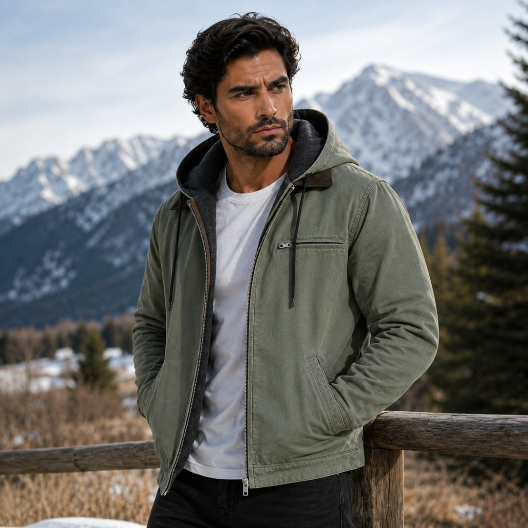 The Westwood Men’s Winter Warm Fleece Lined Hooded Jacket