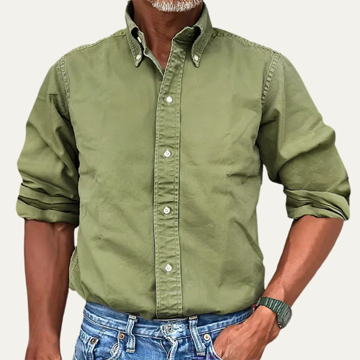 The Asti Men’s Solid Color Button Down Business Shirt