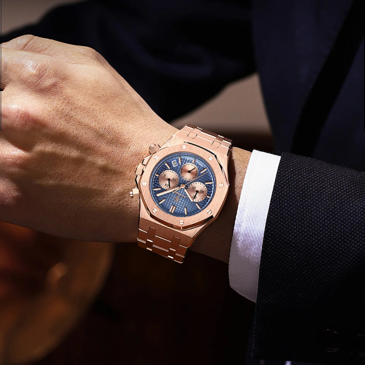 The Crestbrook Men's Waterproof Quartz Chronograph Watch