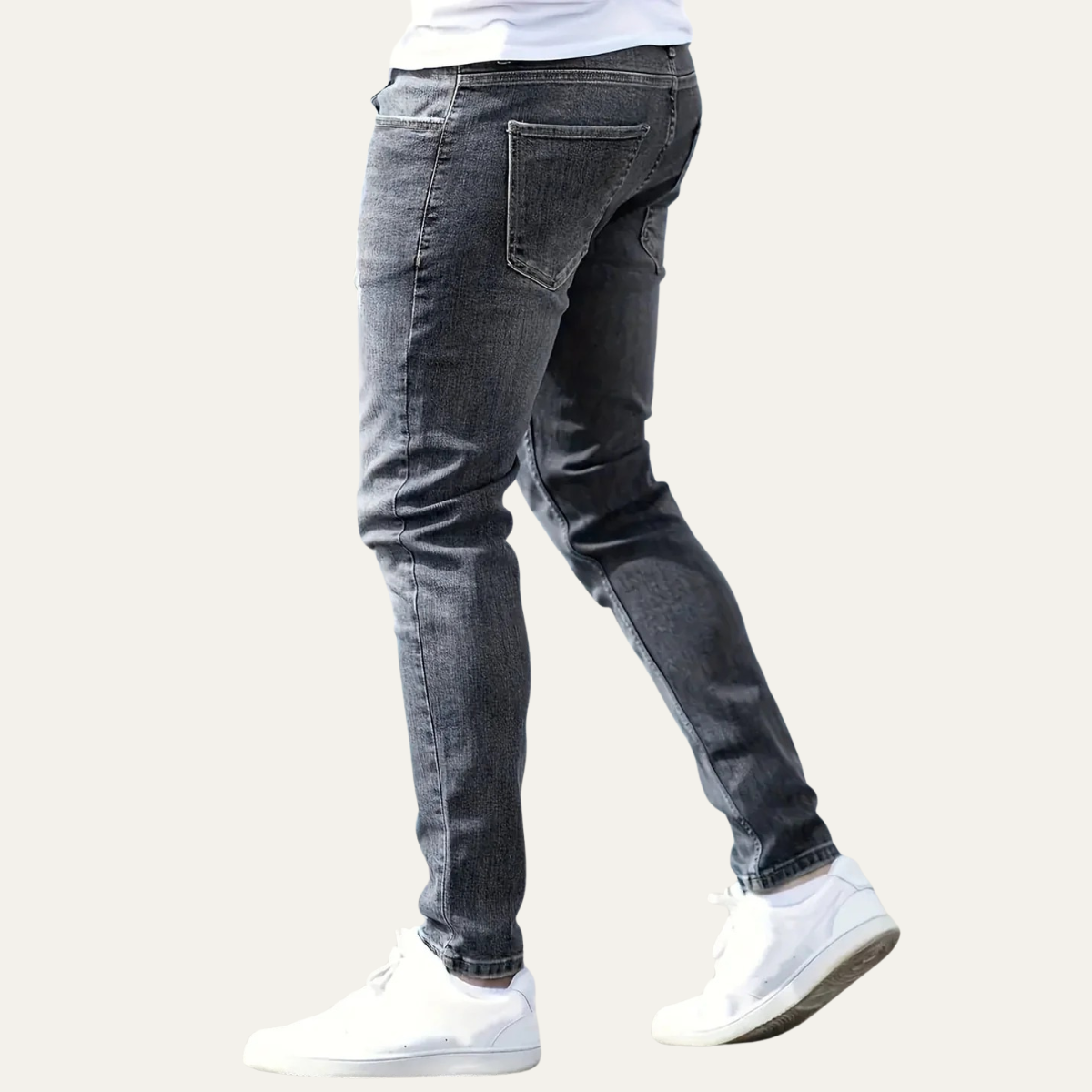 The Rome Men's Slim Fit Denim Jeans - Trendy Stretch Pants