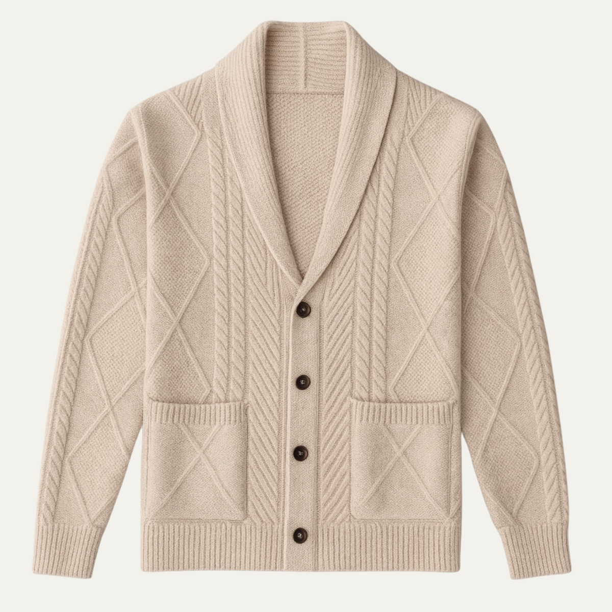 The Edinburgh Men’s Luxury Cashmere Button Cardigan