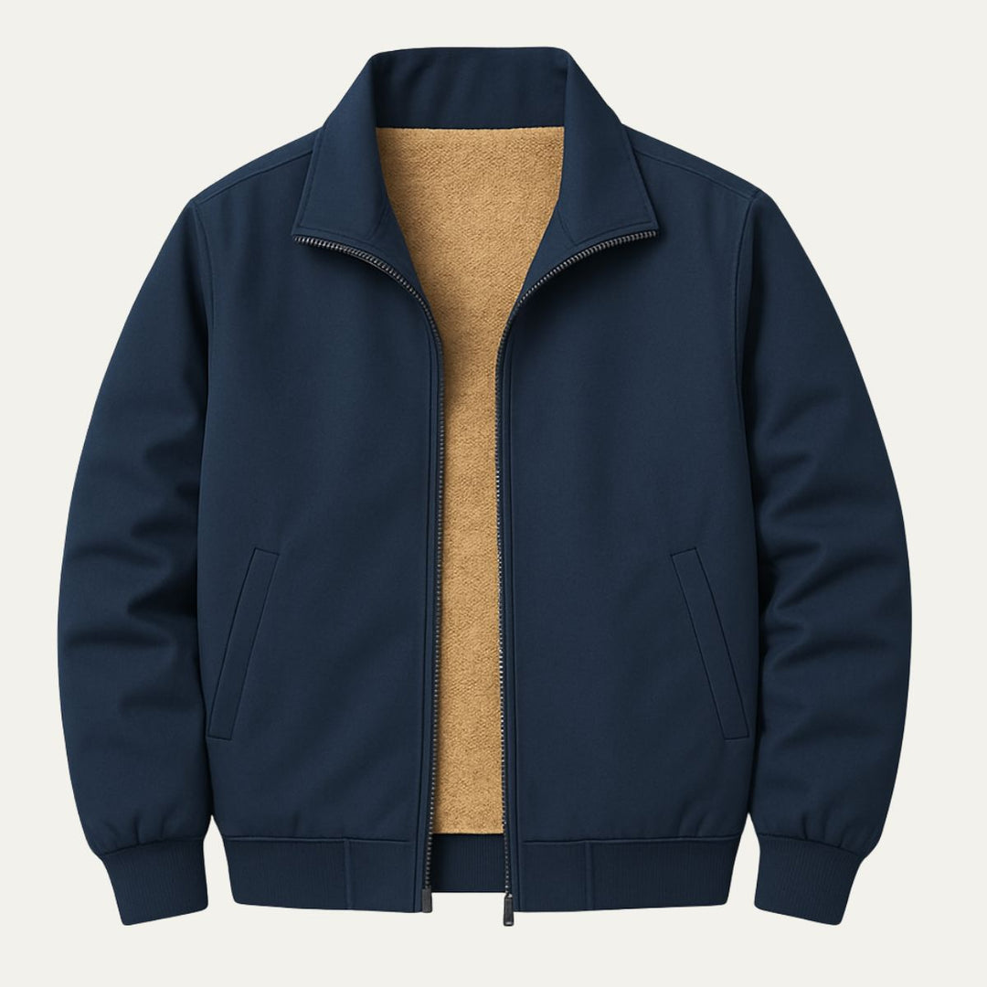 The Aspen Men’s Fleece Lined Windbreaker – Lightweight Multi Pocket Bomber Jacket