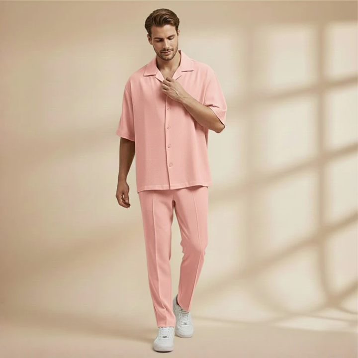 The Cuneo Men's Relaxed Shirt and Pants Set