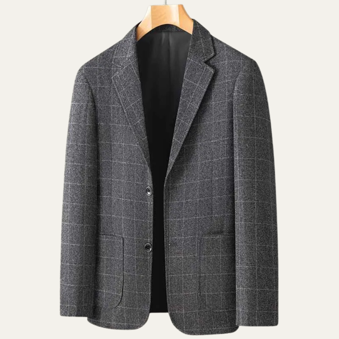 The Nuremberg Men’s Elegant Tweed Style Smart Check Blazer