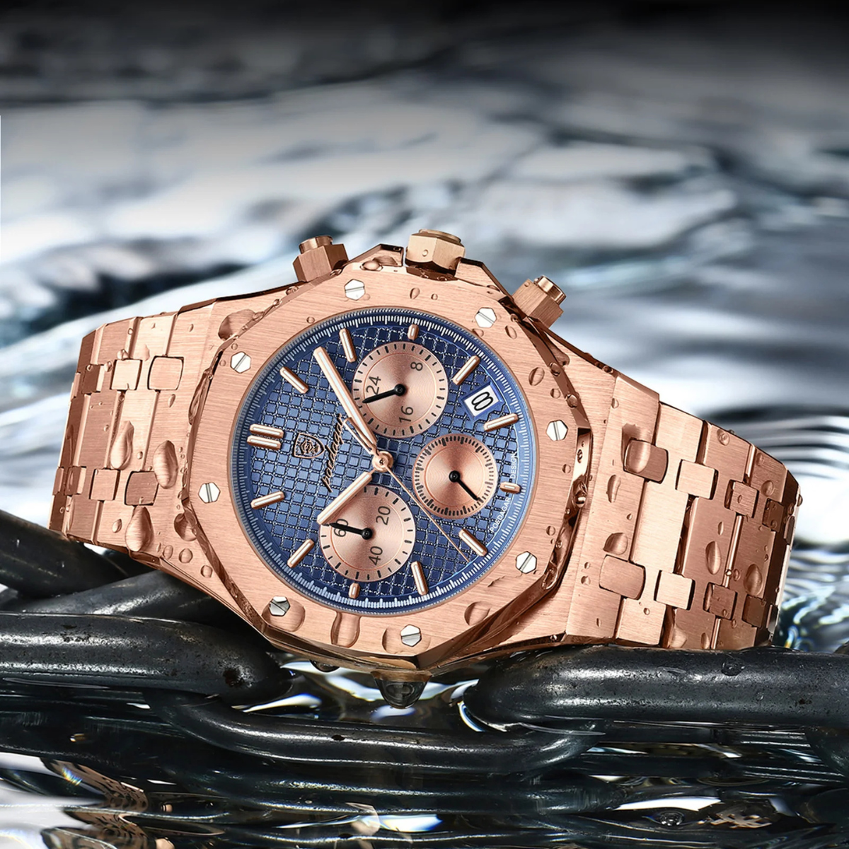The Crestbrook Men's Waterproof Quartz Chronograph Watch