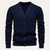 The Dulwich Men’s Casual V Neck Button Front Knit Cardigan