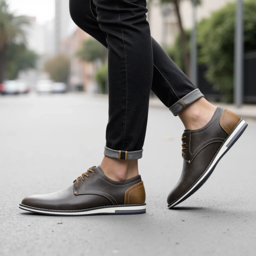 The Hartwell Men’s Two Tone Casual Oxford Leather Sneakers