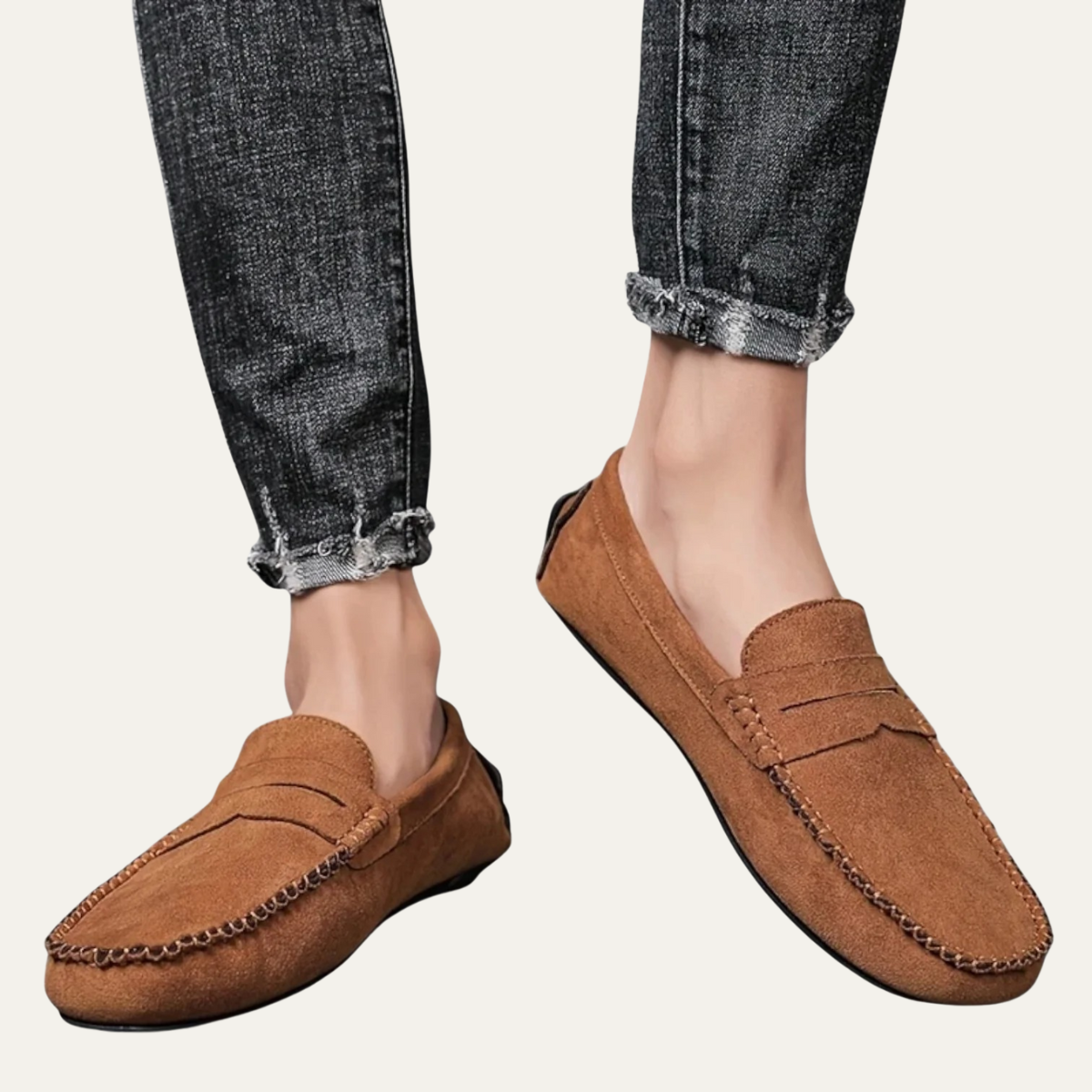 The Marostica Men’s Suede Classic Moccasins Slip On Loafers