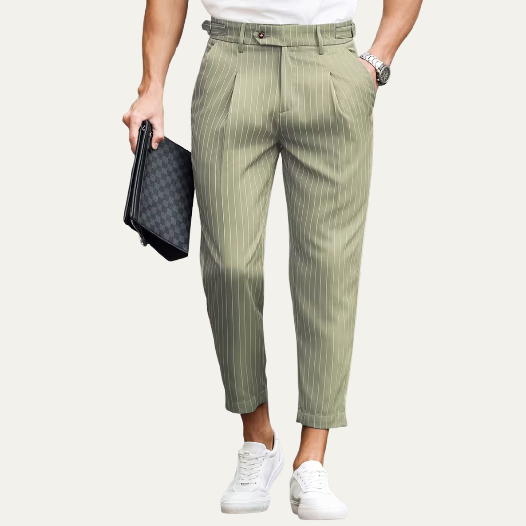The Cullen Bay Men’s  Slim Fit  Pinstripe Pleated Dress Pants