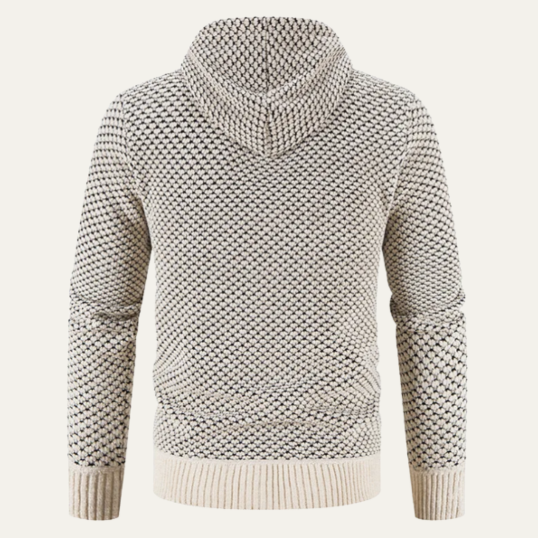 The Harrington Men’s Knitted Fleece Lined Zip Up Winter Hoodie Jacket