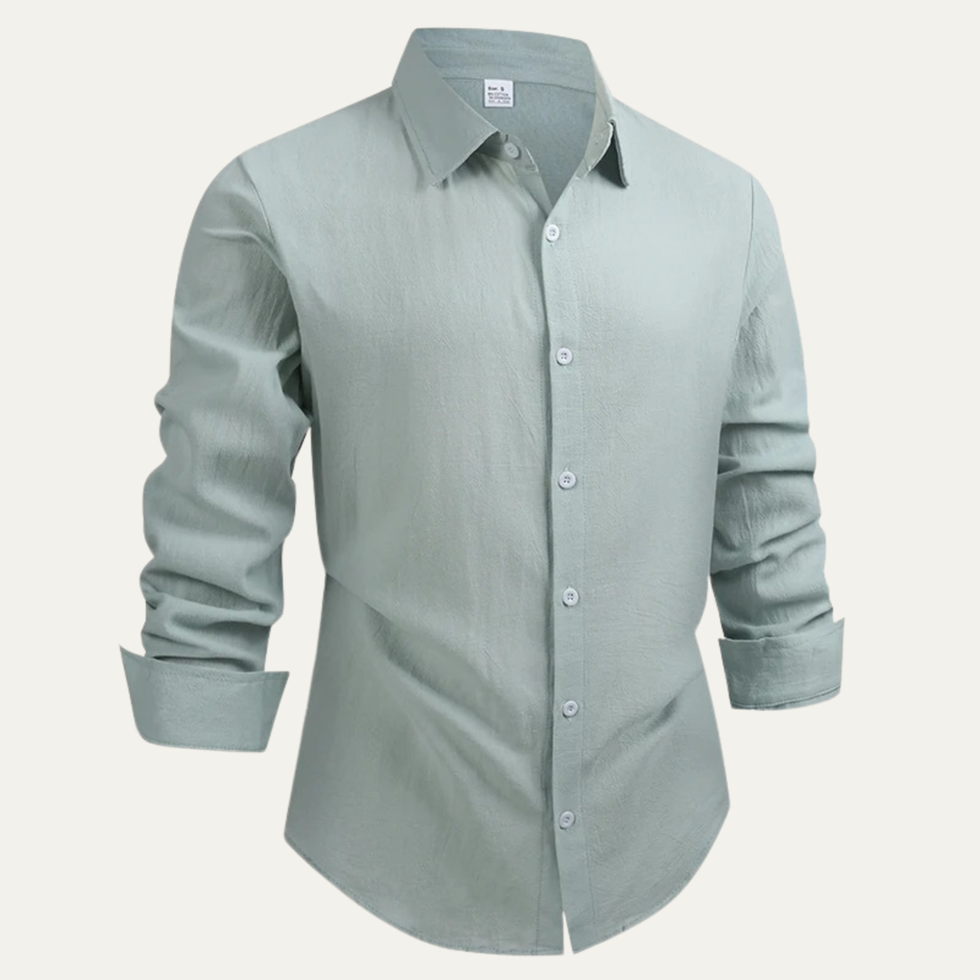 The Sarzana Men’s Business Button Down Linen Cotton Shirt