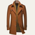 The Siena Men’s Wool Blend Long Trench Coat with Lapel Collar
