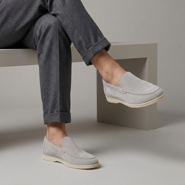 The Venetian Men's Trendy Suede Slip On Loafers