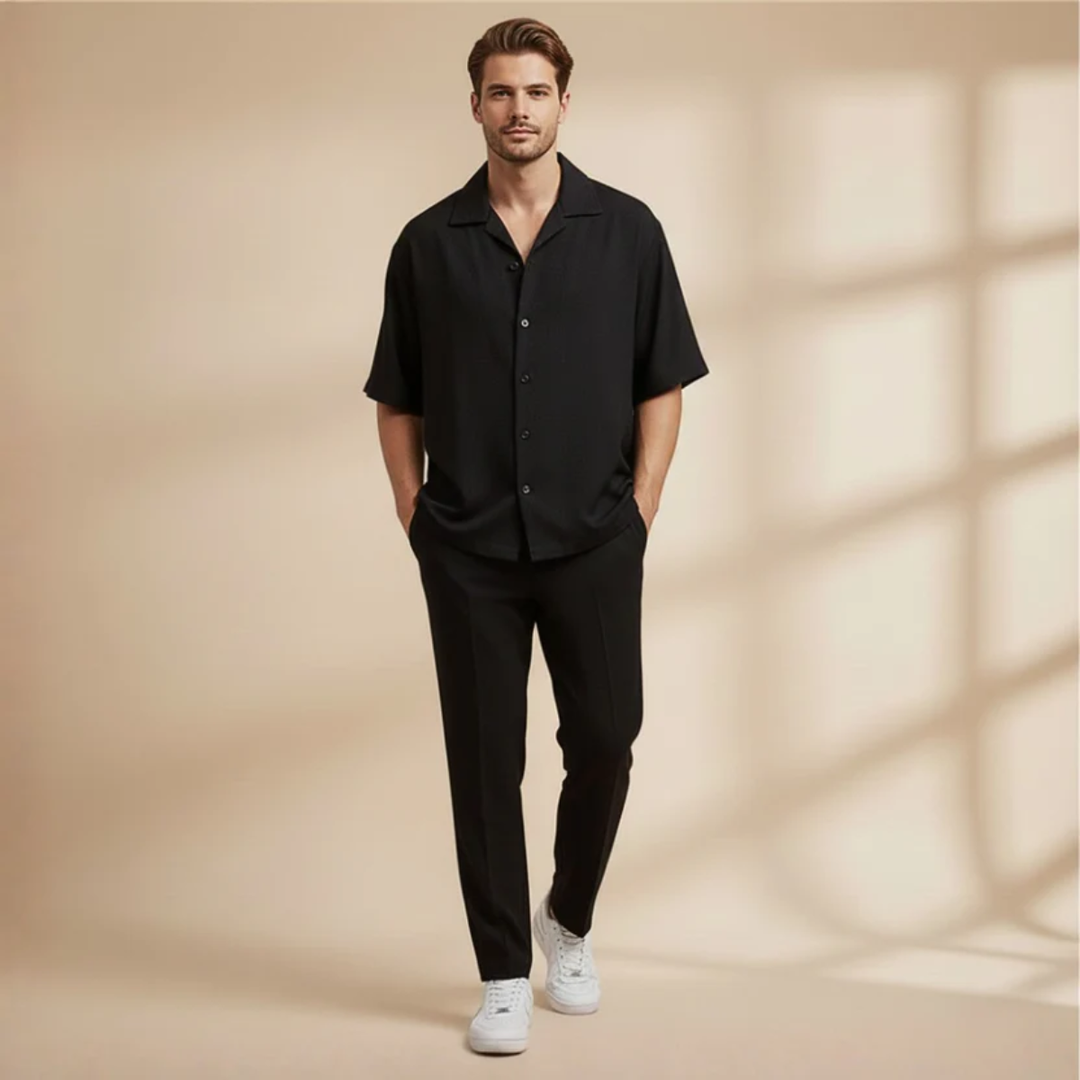 The Cuneo Men's Relaxed Shirt and Pants Set