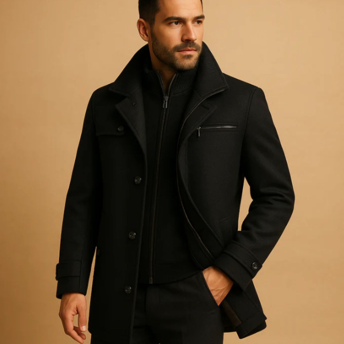 The Warwick Men’s Warm Adjustable Cuff Winter Coat