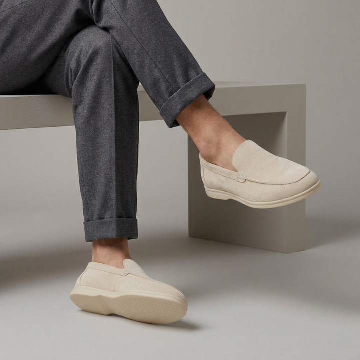 The Venetian Men's Trendy Suede Slip On Loafers