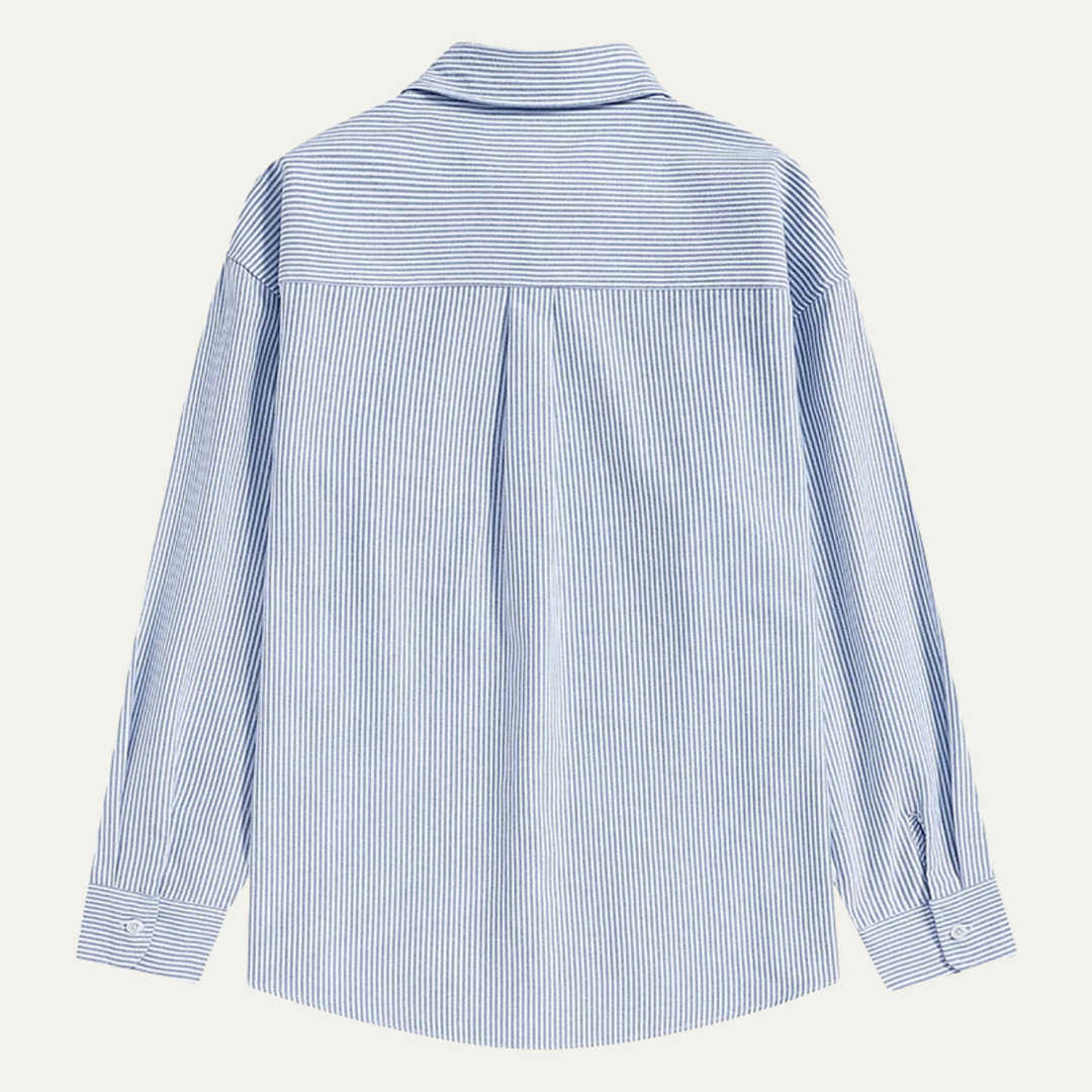 The Tenerife Men's Striped Shirt with Classic Collar and Pocket