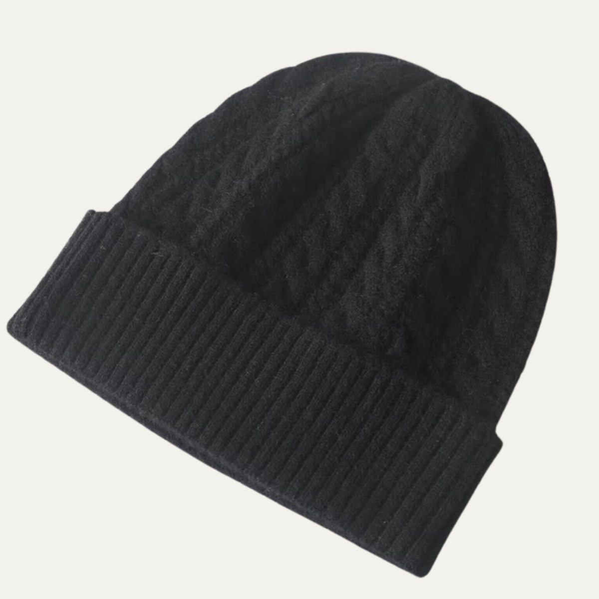 The Kingsley Men's Classic Ribbed Knit Cashmere Beanie