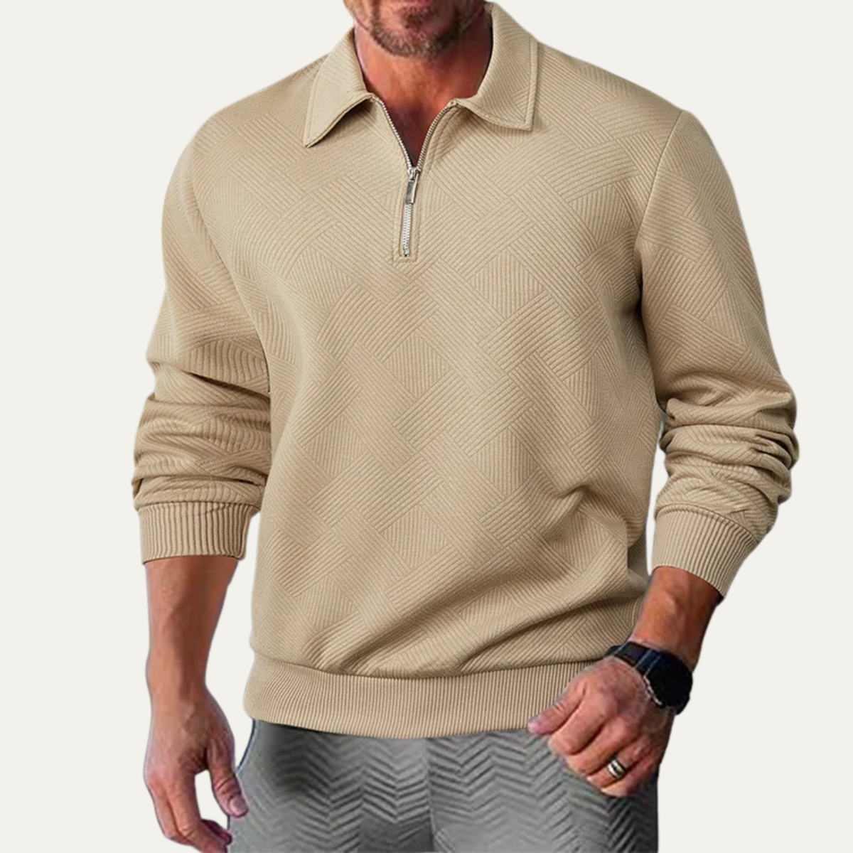 The Chesterby Men’s Quarter Zip Lightweight Sweater