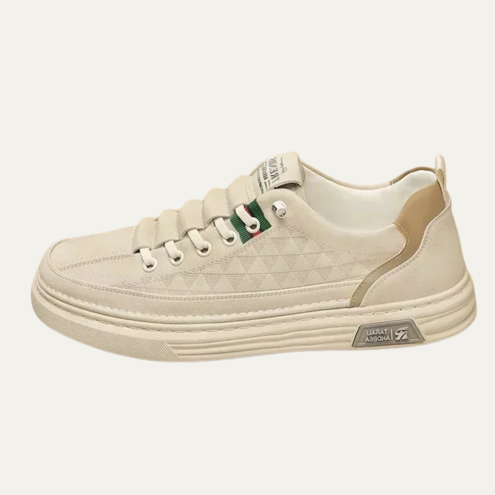 The Cedarbrook Men’s Casual Lightweight Leather Look Lace Up Sneakers