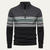 The Chatsworth Men's Quarter Zip Cotton Sweater – Fair Isle Knit