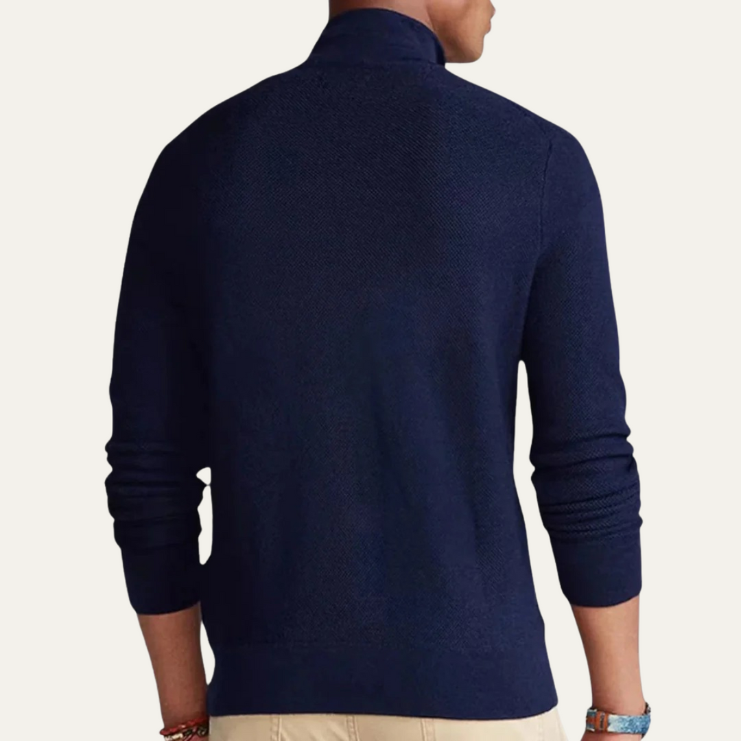 The Bristol Men’s Cashmere Luxury Cardigan Zip Knit Sweater
