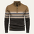 The Chatsworth Men's Quarter Zip Cotton Sweater – Fair Isle Knit