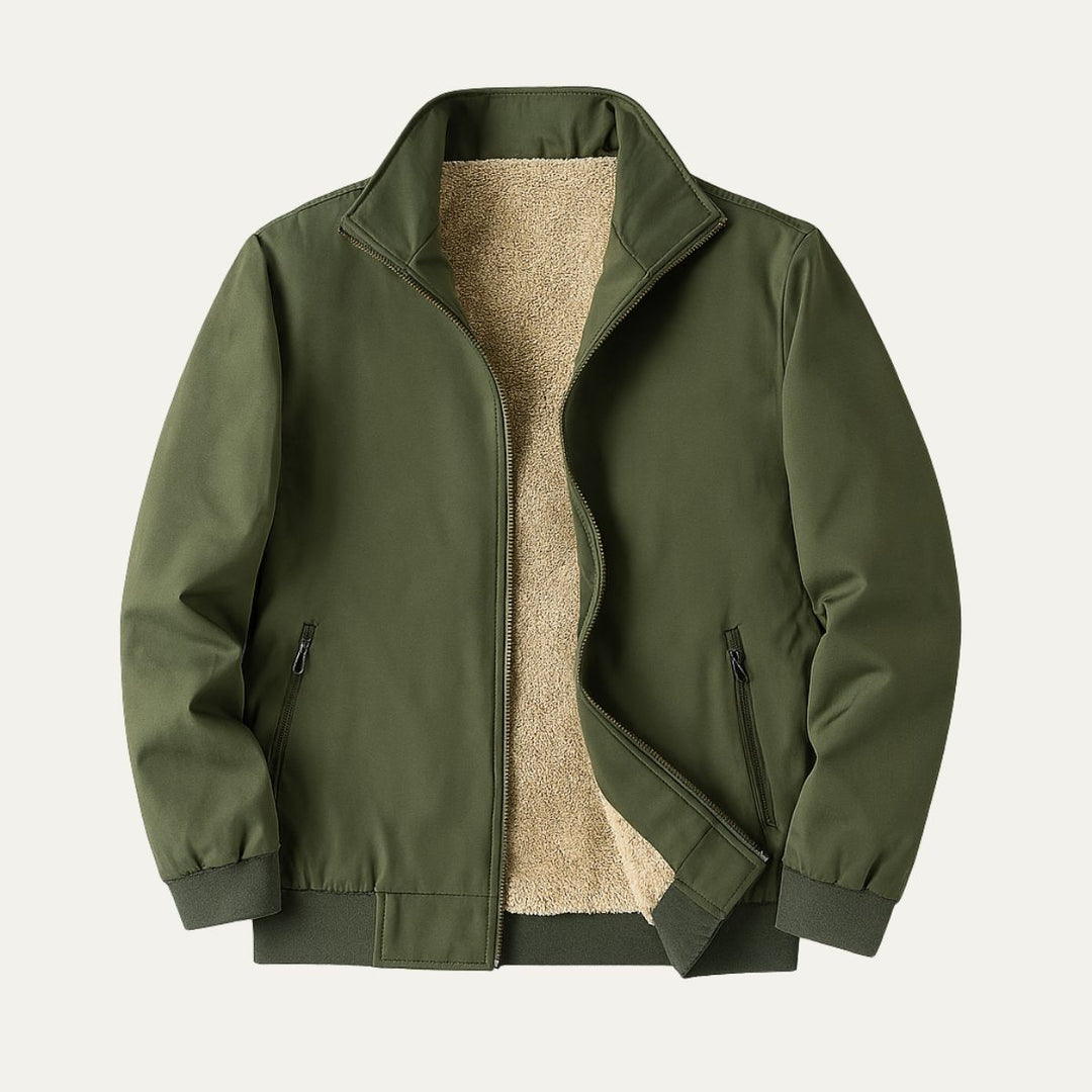 The Aspen Men’s Fleece Lined Windbreaker – Lightweight Multi Pocket Bomber Jacket