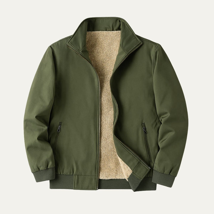 The Aspen Men’s Fleece Lined Windbreaker – Lightweight Multi Pocket Bomber Jacket
