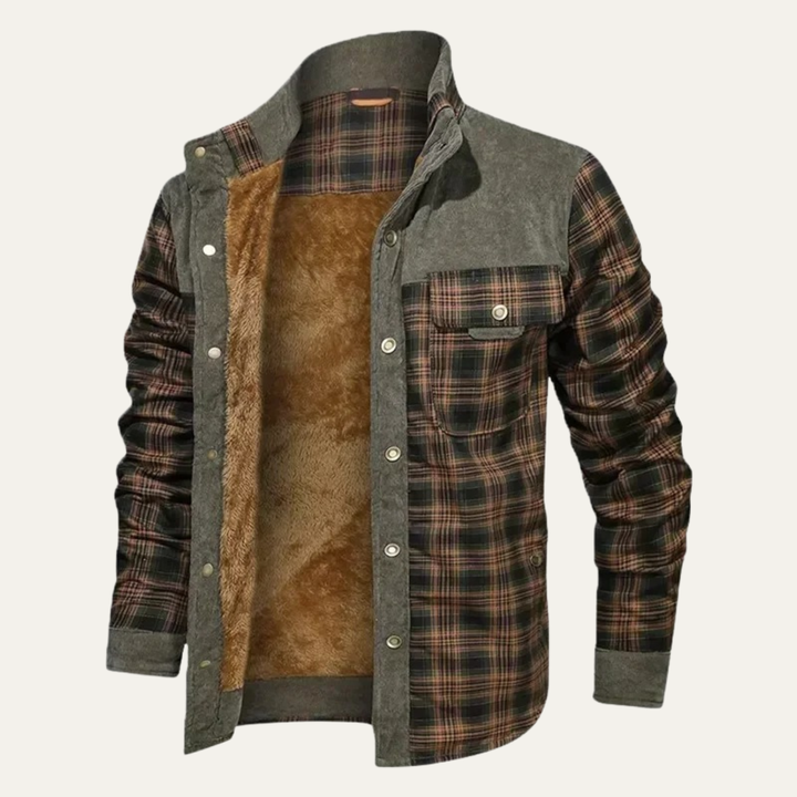 The Gallipoli Men’s Warm Winter Plaid Check Jacket
