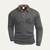 The Saturnia Men’s Waffle Knit Polo Sweater with Plaid Collar