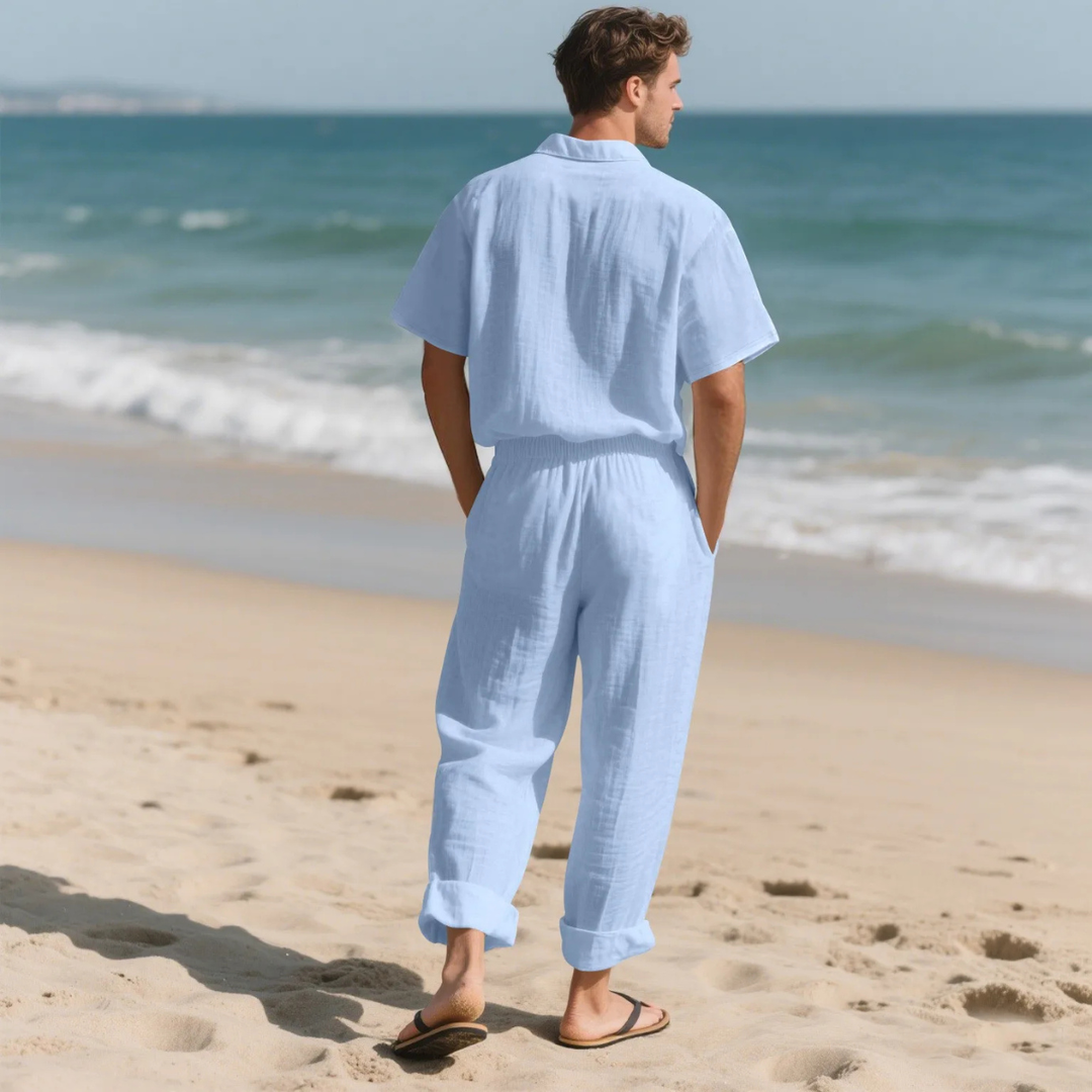 The Silvercrest Men's Lightweight Casual Two Piece – Set Shirt & Pants