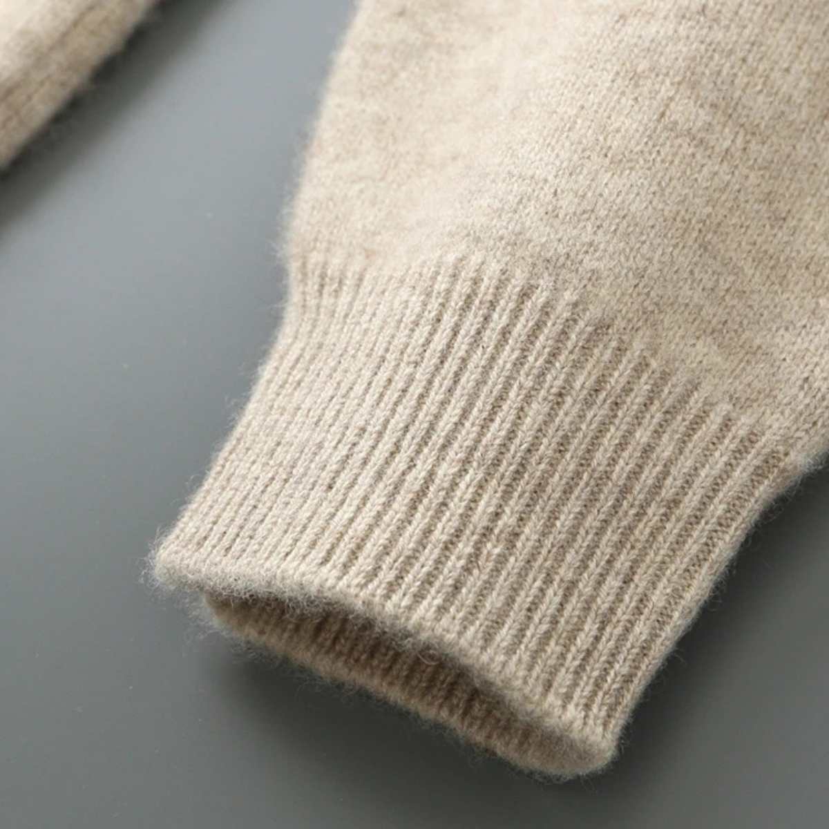 The Maplecrest Men's Merino Mock Neck Wool Zip Up Cardigan