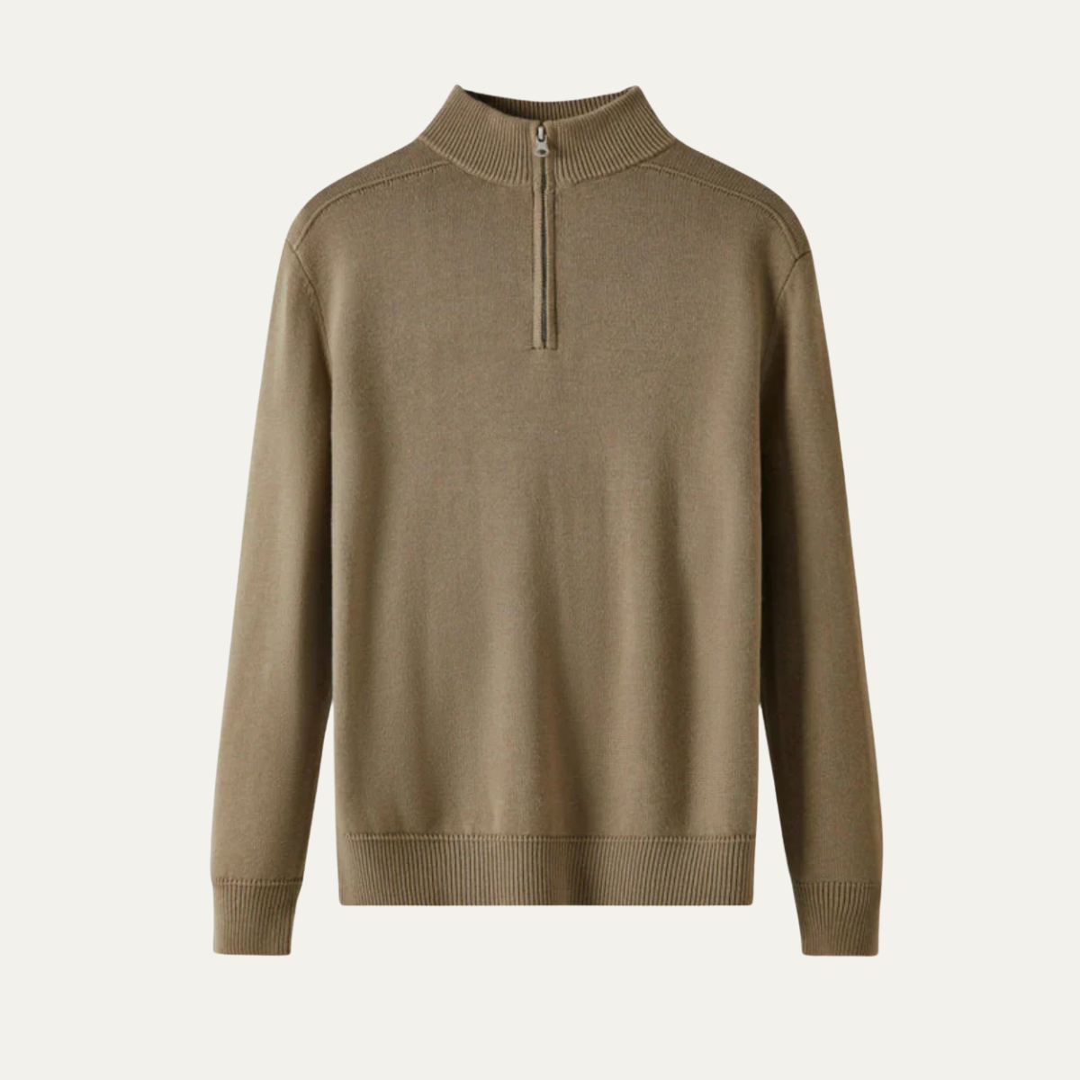 The Marriott Men’s Knitted Quarter Zip Merino Wool Sweater