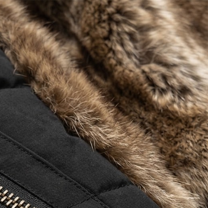 Women's Faux Fur Hooded Winter Jacket – Warm Quilted Puffer Coat