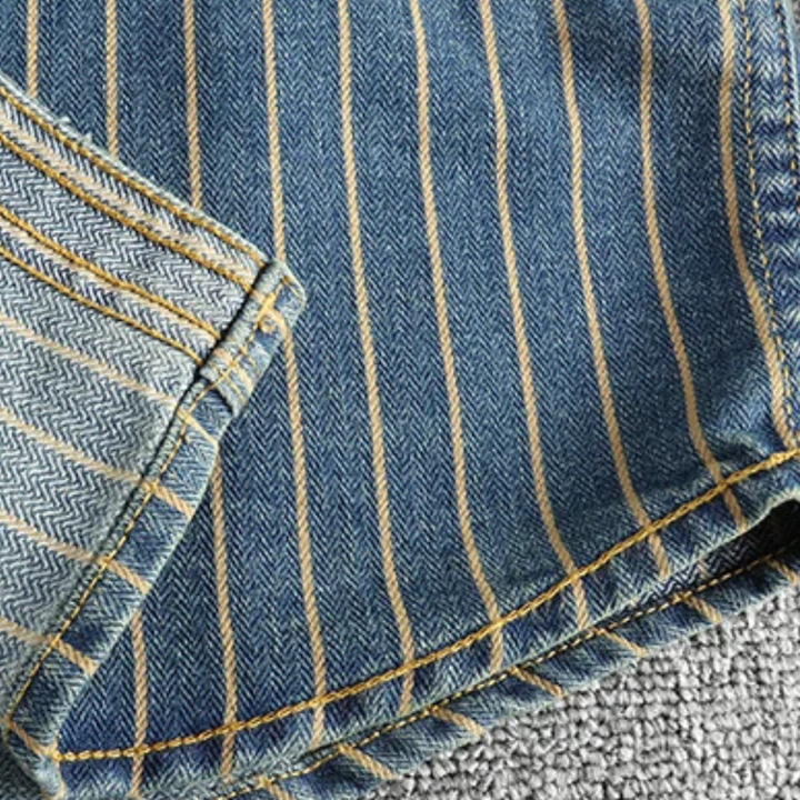 The Rivercrest Men’s Vintage Heavy Cotton Casual Striped Shirt