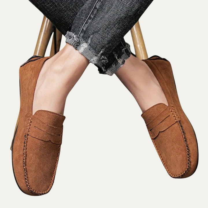 The Marostica Men’s Suede Classic Moccasins Slip On Loafers