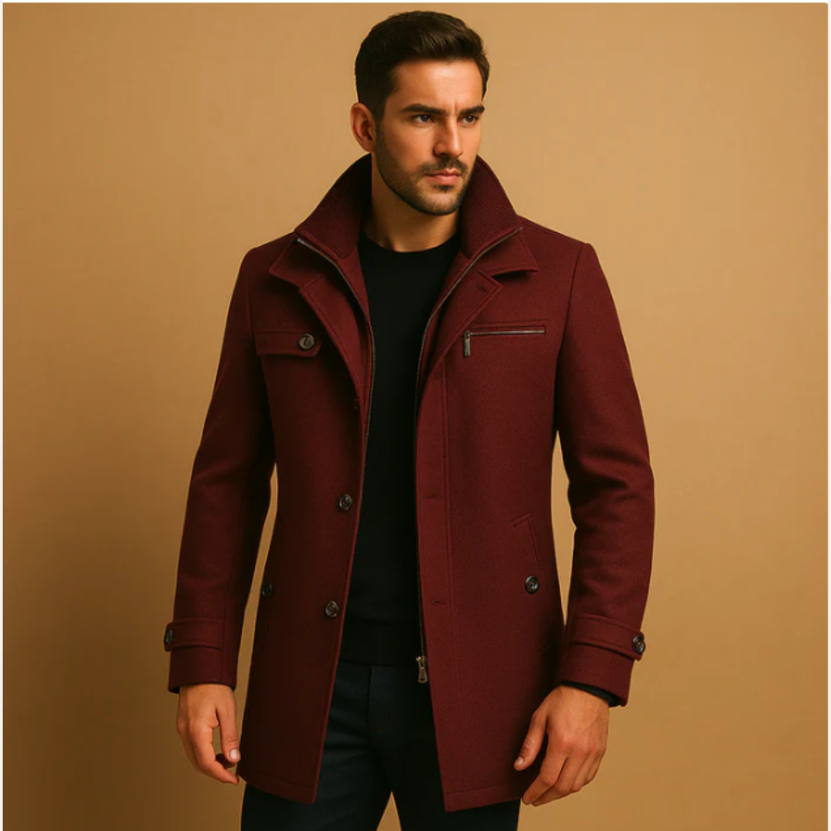 The Warwick Men’s Warm Adjustable Cuff Winter Coat