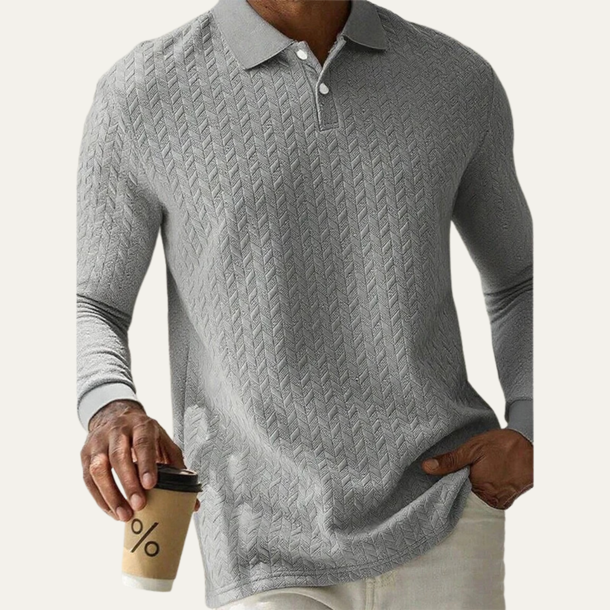 The Willowbrook Men’s Stylish Knit Polo Sweater