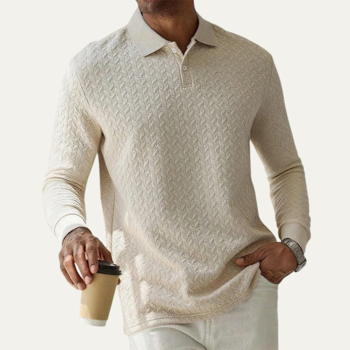 The Willowbrook Men’s Stylish Knit Polo Sweater