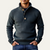 The Waldorf Men’s Grey Luxury Button Neck Knit Sweater