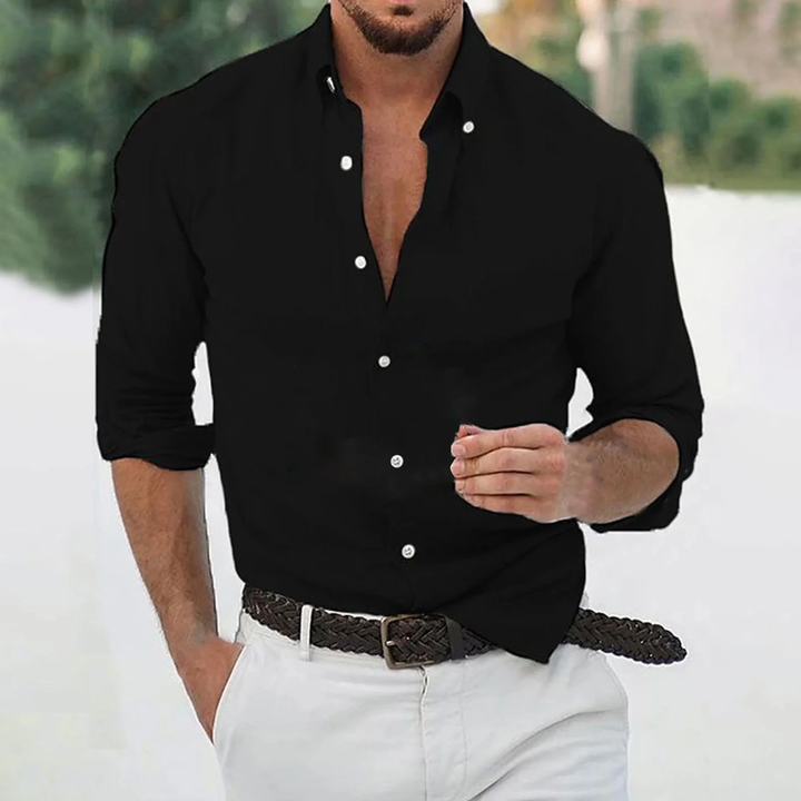 The Naples Men’s Casual Lightweight Cotton Hemp Shirt