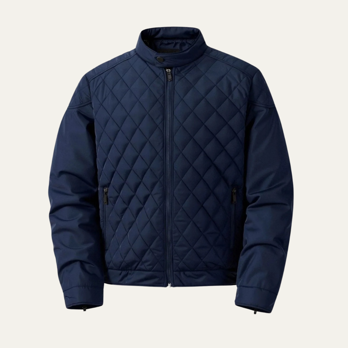 The Evoque Men’s Quilted Navy Jacket – Luxury Old Money Style