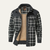 The Verbania Men’s Check Plaid Fleece Lined Flannel Jacket