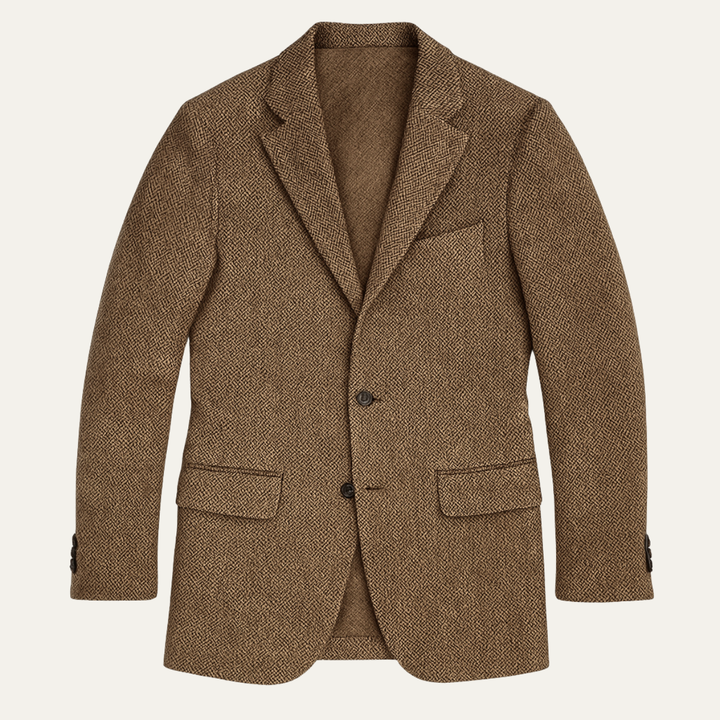 The Vorarlberg Men’s Retro Slim Fit Herringbone Tweed Blazer