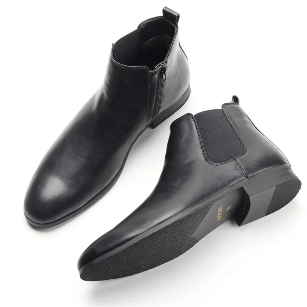 The Agrigento Men’s Chelsea Leather Ankle Boots with Elastic Side Panels
