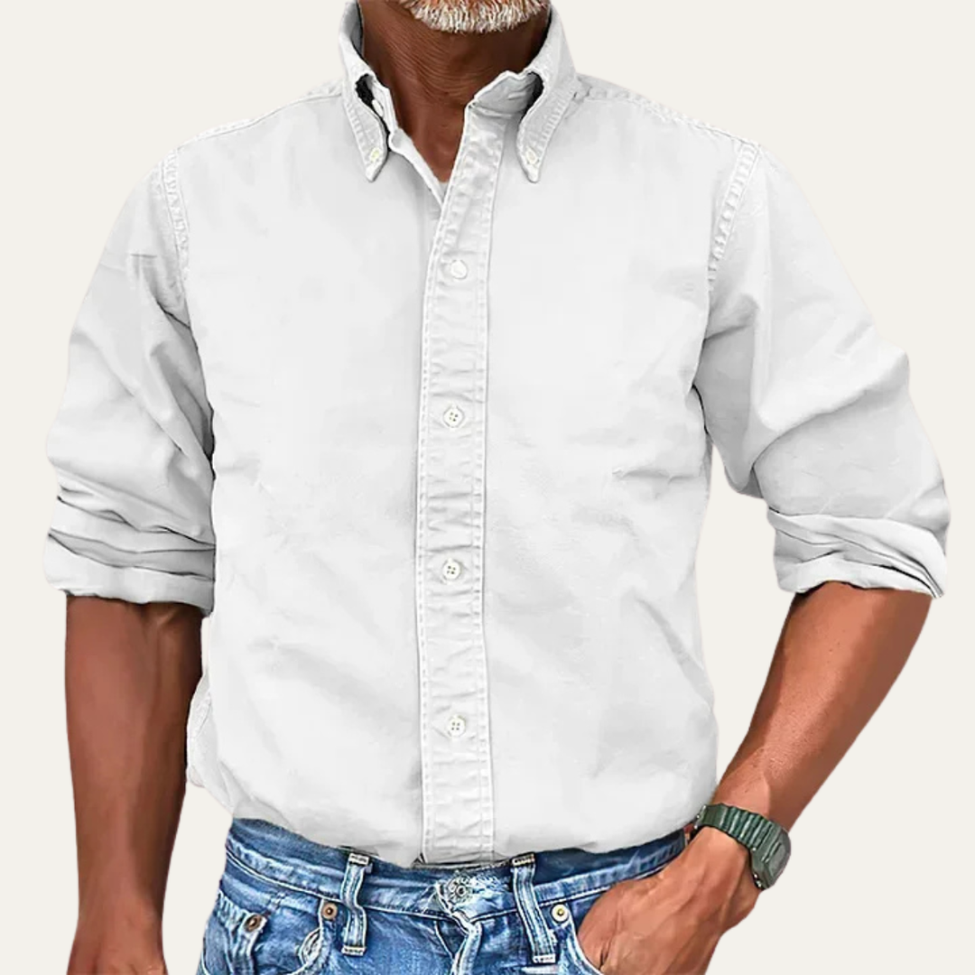 The Vercelli Men’s Solid Color Button Down Casual Shirt