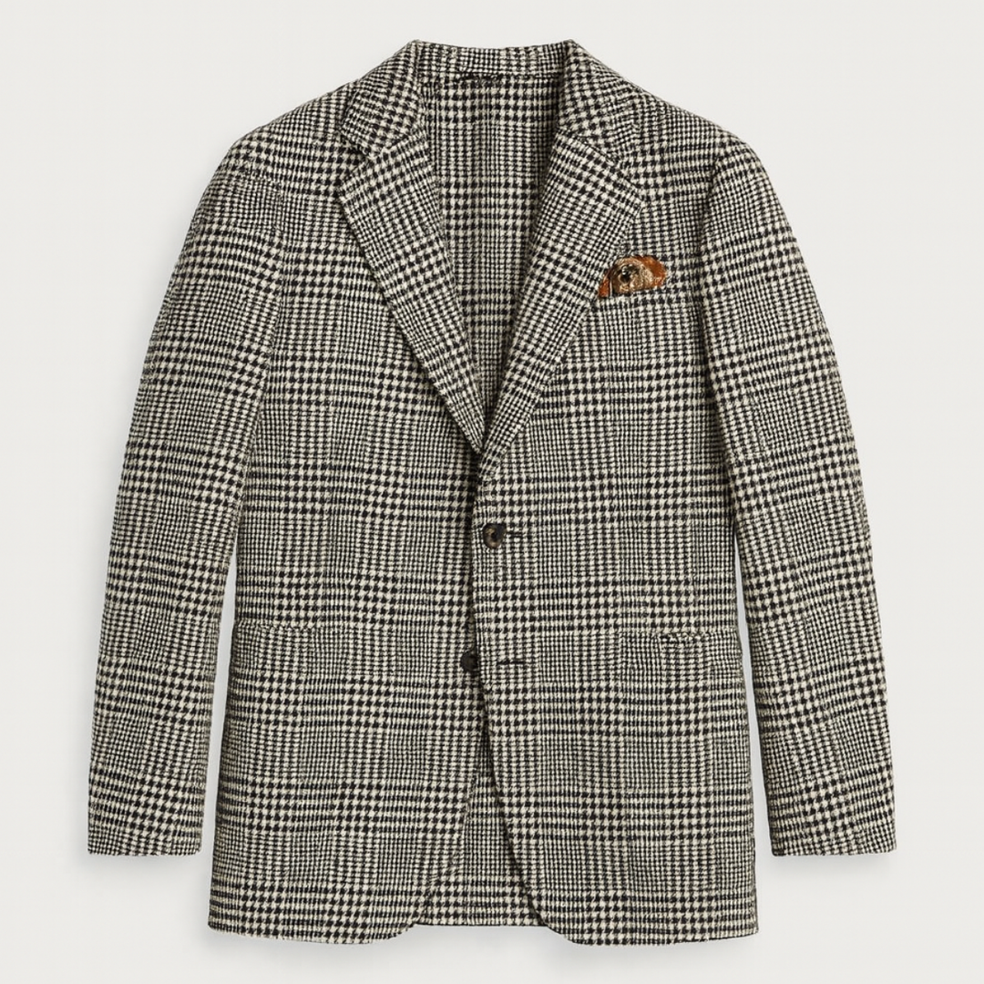 The Berlin Men’s Smart Casual Herringbone Tweed Wool Blazer